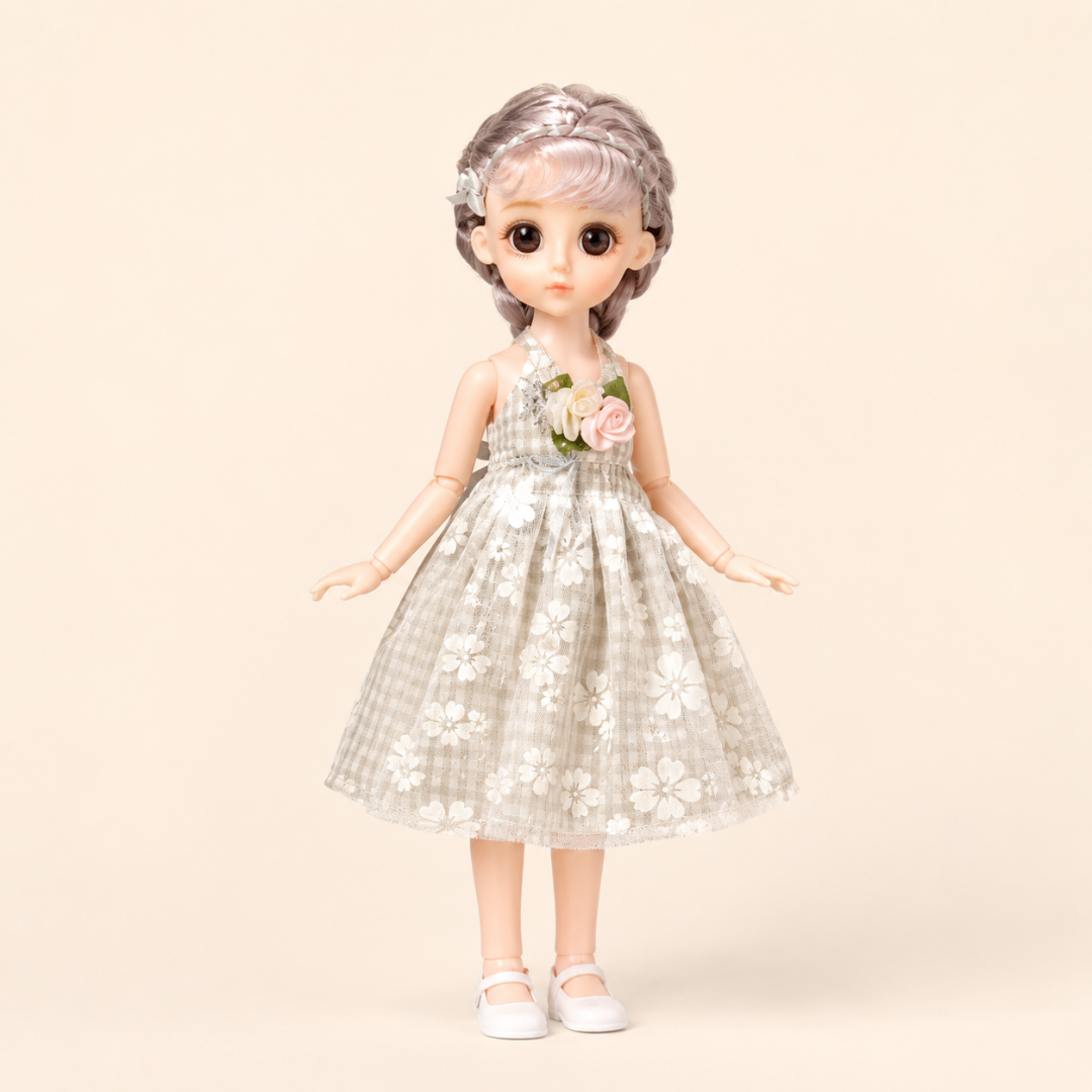BJD Fashion Doll – Floral Gown Edition