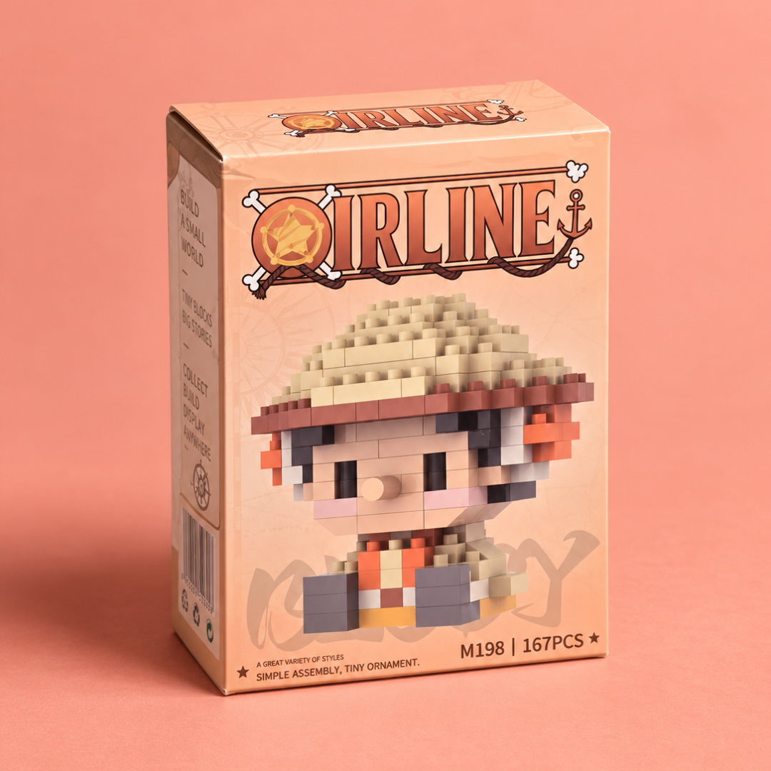 Safari Hat Mini Character Building Blocks M198 167 pieces angled package view