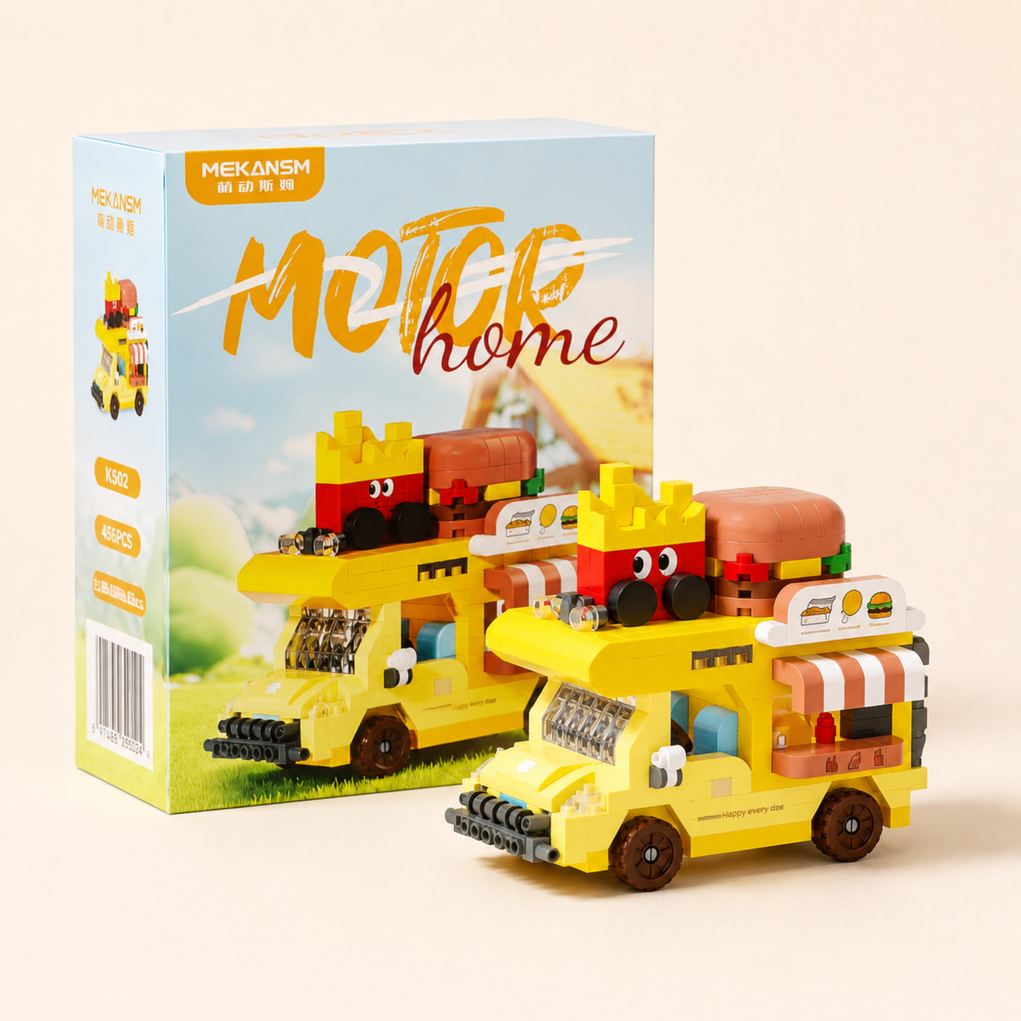 Motor Home Building Block Set — Hot Dog & Fast Food RV
