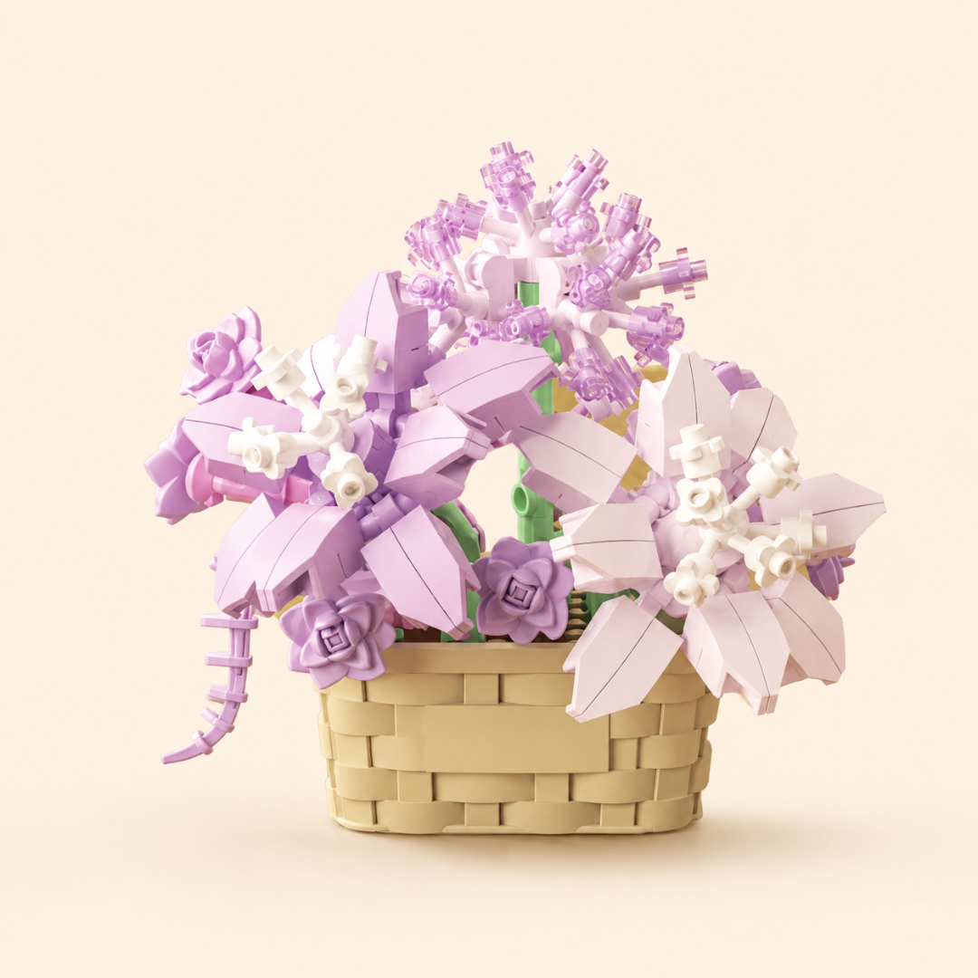 Lilac Star Blossom Flower Basket