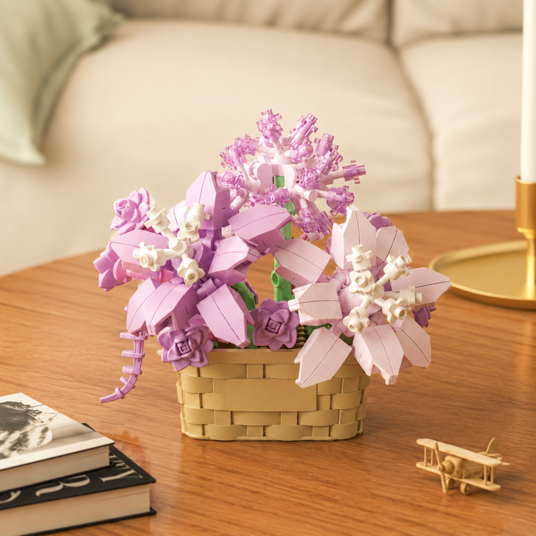 Lilac Star Blossom Flower Basket