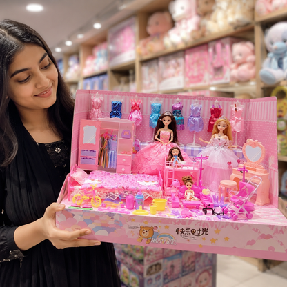 Princess Bedroom Dress-Up Doll Complete Set