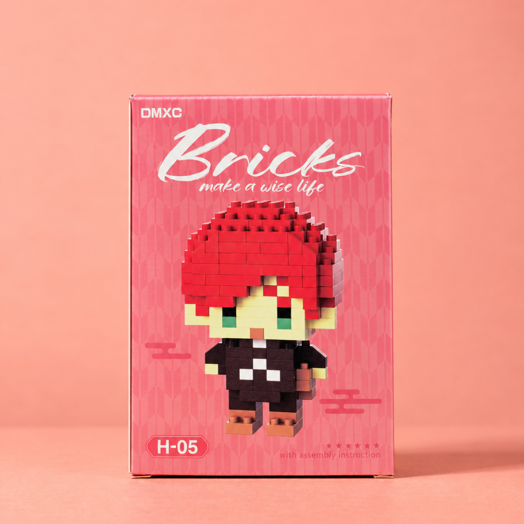 Mini Red-Hair Character Building Blocks H-05 box front view