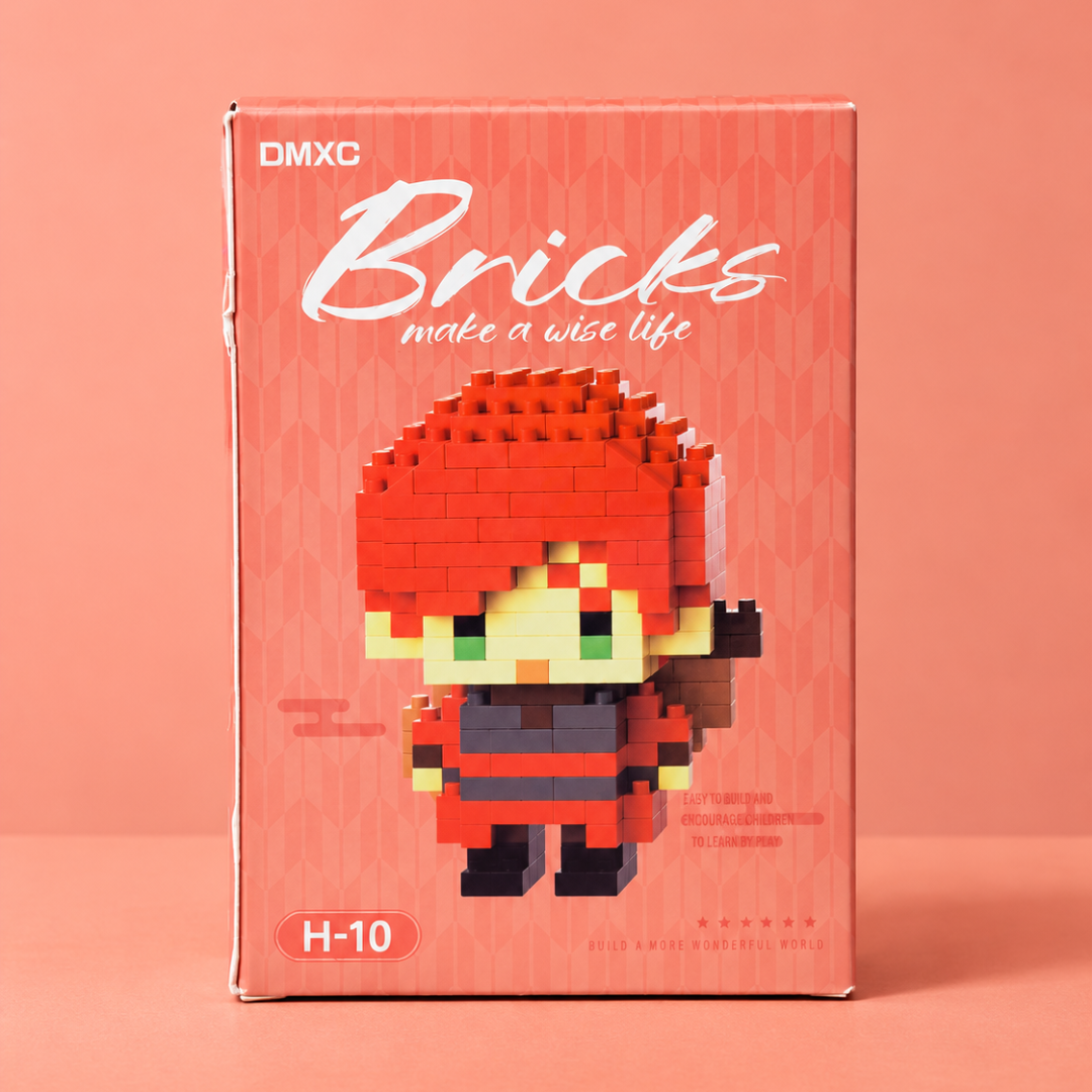Mini Red-Hair Character Building Blocks H-10 box front view