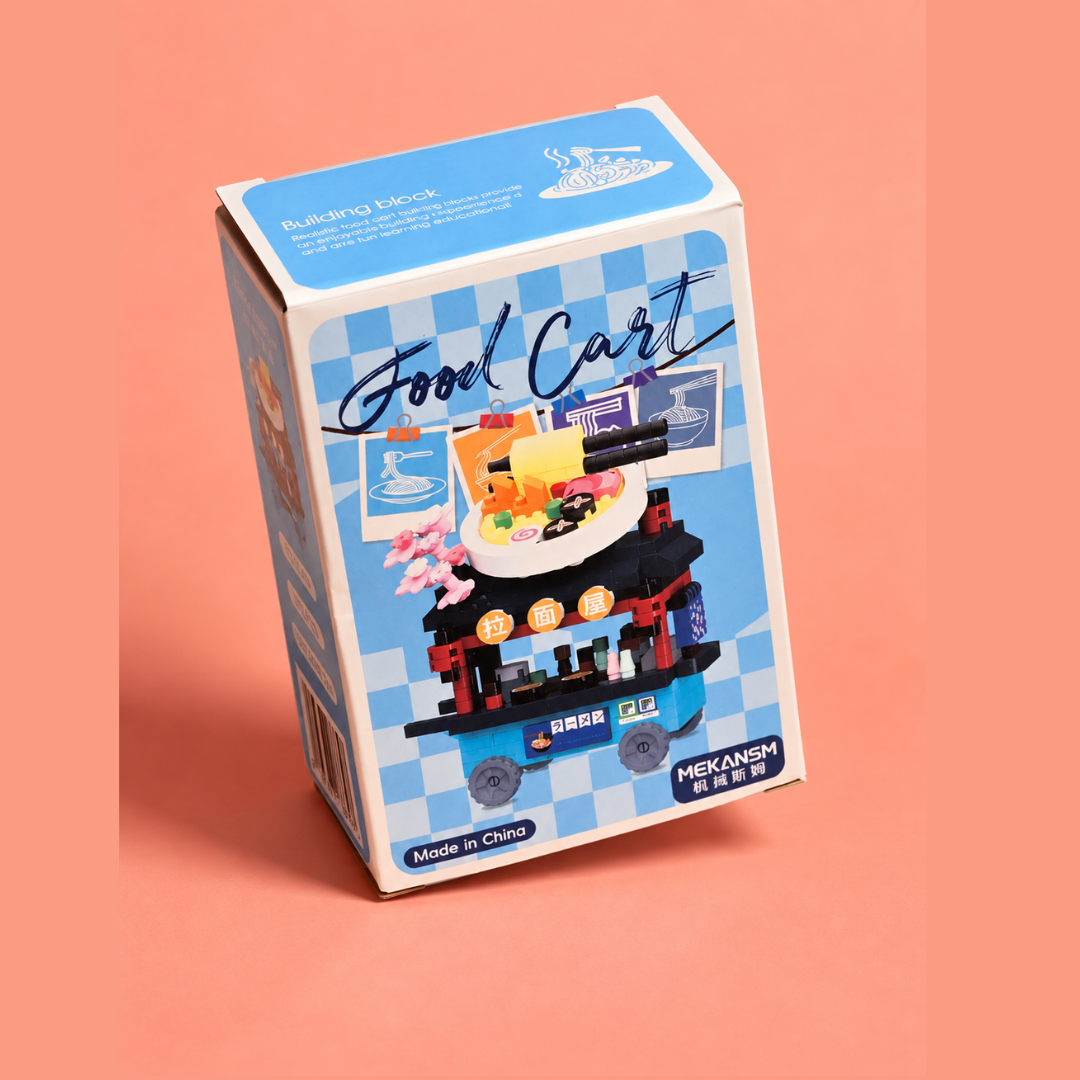 MEKANSM Ramen Food Cart Building Blocks angled package view