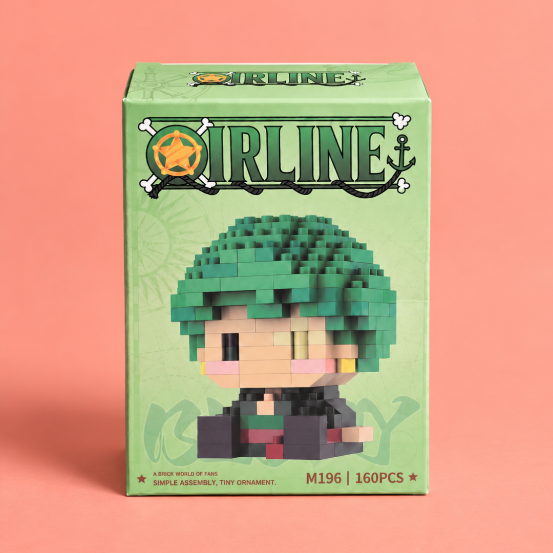 Green-Hair Mini Character Building Blocks M196 160 pieces front package view