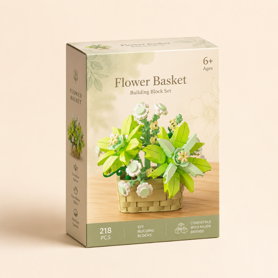 Green Garden Bloom Flower Basket
