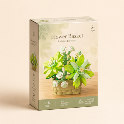 Green Garden Bloom Flower Basket
