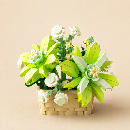 Green Garden Bloom Flower Basket