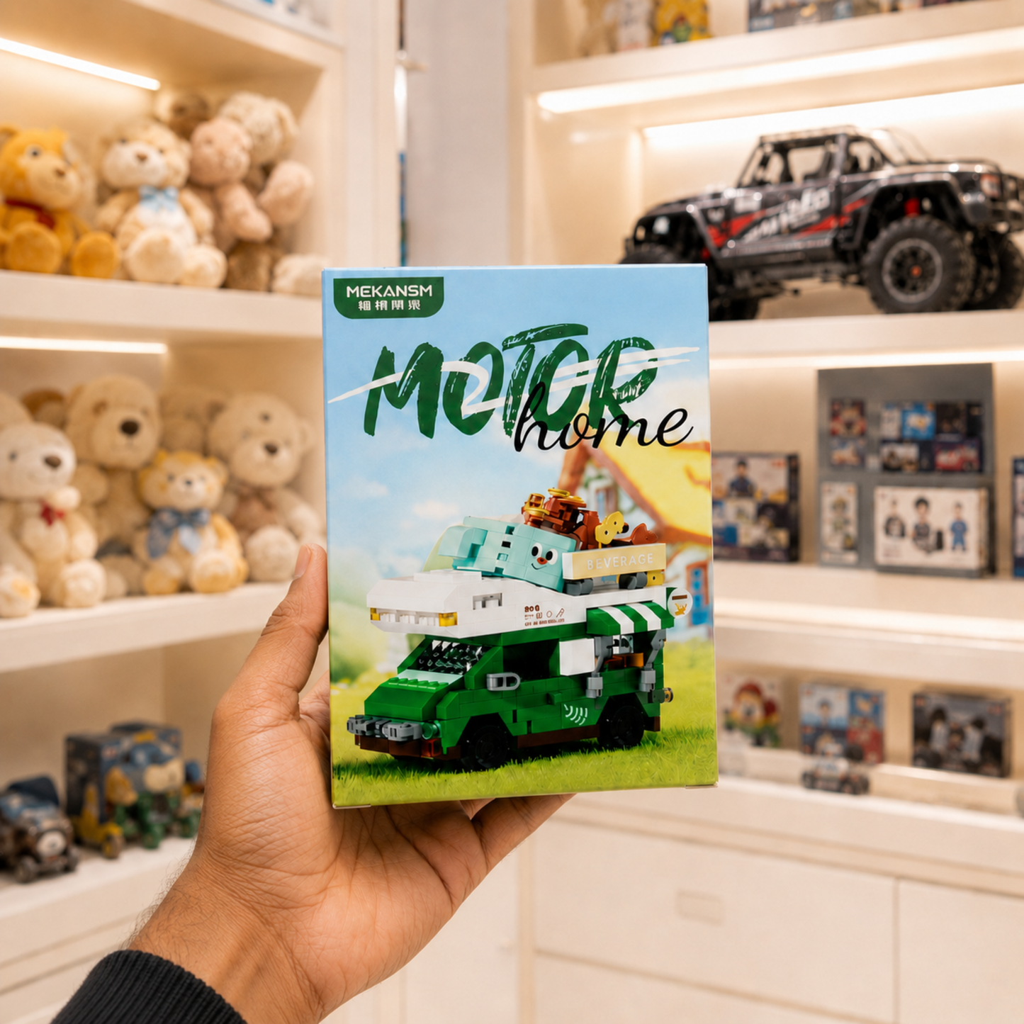 Motor Home Building Block Set — Afternoon Coffee Shop Car