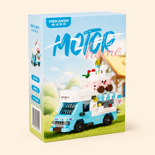 Motor Home Building Block Set — Sweet Time Dessert Workshop Van