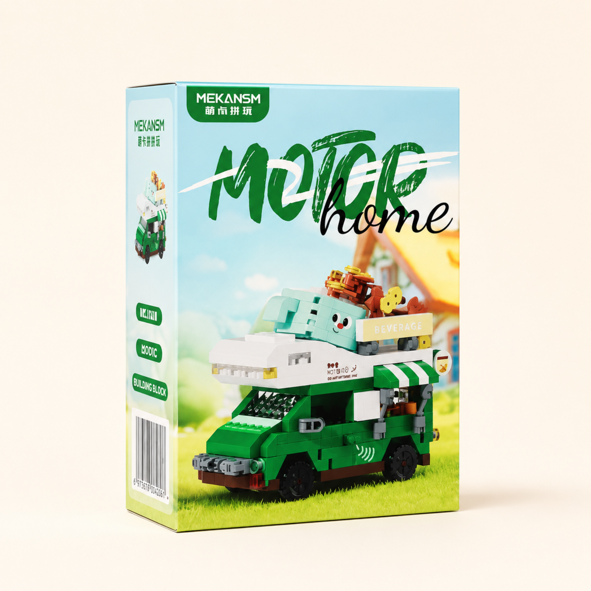 Motor Home Building Block Set — Afternoon Coffee Shop Car